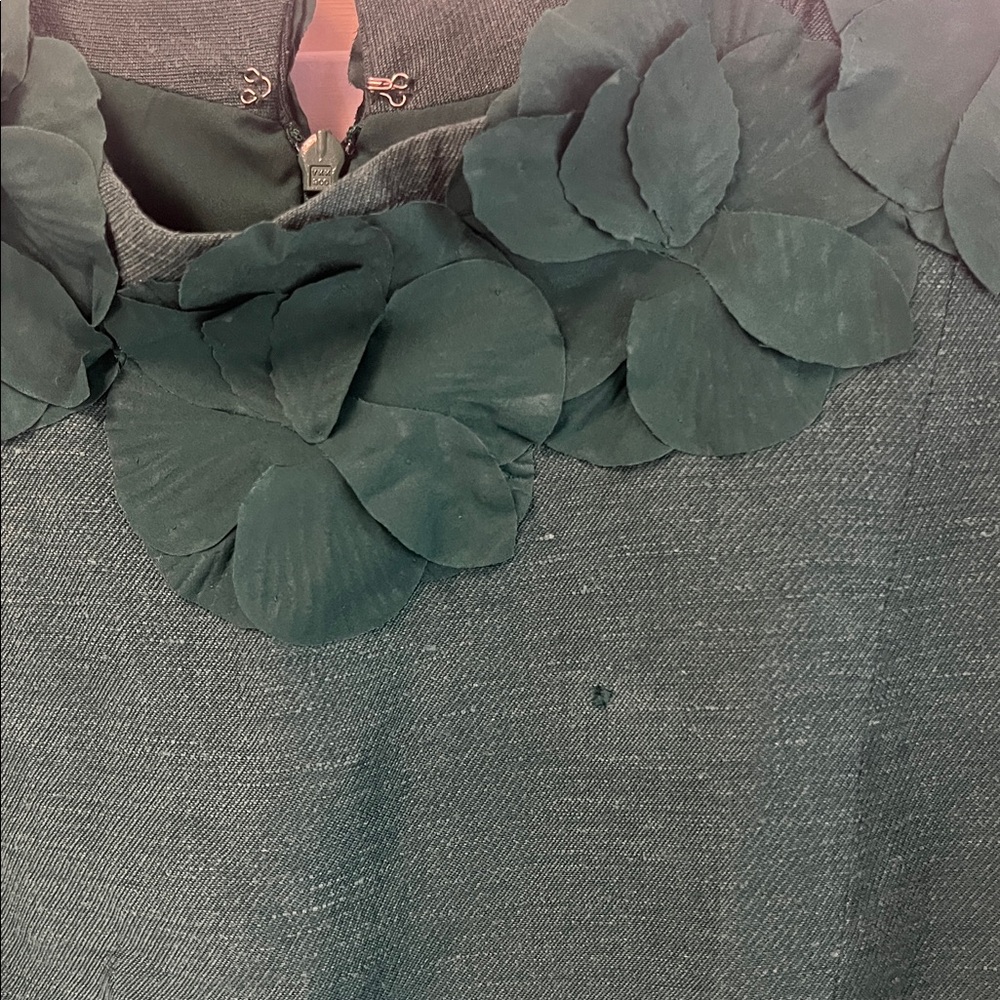 ANTONIO MELANI Emerald Green Midi Dress with Puff Sleeves - Picture 10 of 10